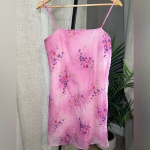 Exact Change Pink Floral Vintage Dress Size 9 Y2K‎
